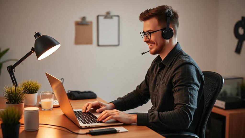Empresario trabajando solo en la venta de su empresa sin intermediarios
